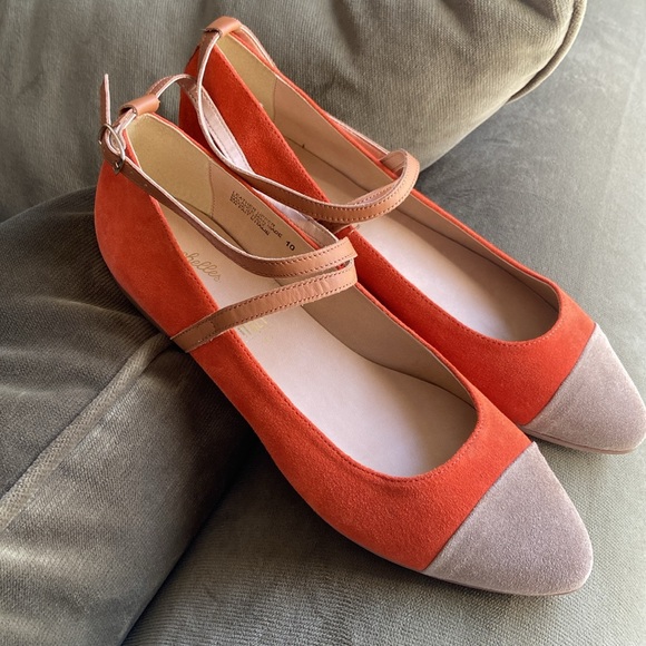 Anthropologie Seychelles Just The Beginning Colorblock Flats Women's Size 10 - Picture 11 of 11